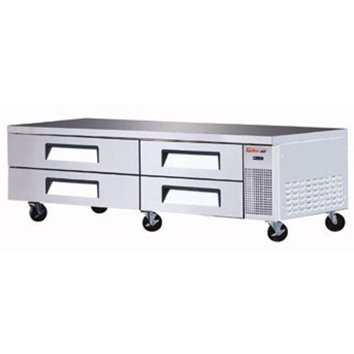 Turbo TCBE-82SDR Refrigerated Chef Base, 4 Drawers, 83-5/8&#034; Length, Accomodates