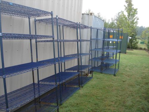 BLUE METRO TYPE COATED SHELVING