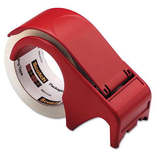 3m contoured hand dispenser for box sealing tape, heavy duty plastic, red for sale