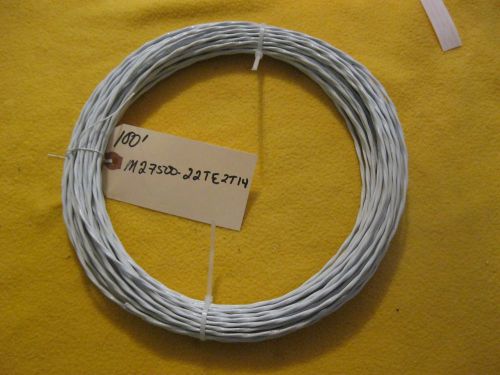 Shielded 22AWG Twisted Pair Teflon Wire M27500-22TE2T14 100 Feet