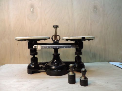 Central scientific co. black scale with weights for sale