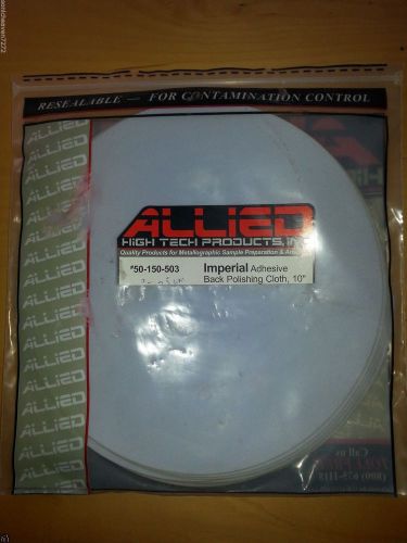 ALLIED 50-150-503 TECH-Cloth Imperial Adhesive Back Polishing Cloth 10&#034; Dia 9ct.