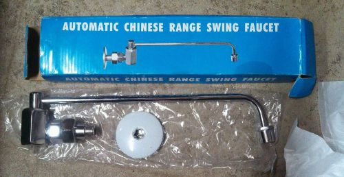 NIB-Automatic Chinese Range Swing Arm Faucet~WOK Station