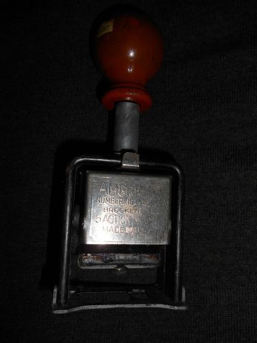 American Numbering Machine stamper numbers metal vintage old