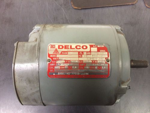 GM DELCO 1/3 HP MOTOR, MODEL# 1J7121, FR 56, ,RPM 3535,