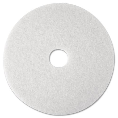 NEW 3M 08476 Super Polish Floor Pad 4100, 12&#034;, White, 5 Pads/Carton