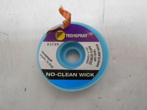 NEW TECHSPRAY 1823-10F ANTI-STATIC NO-CLEAN WICK SPOOL .098&#034; 2.5MM WIDTH