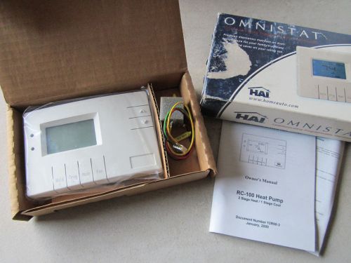 Hai omnistat rc-100b heat pump backlit thermostat 2 stage heat / 1 stage cool for sale