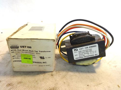 New universal enterprises uet 105 pri-120/208/240v sec.-24v transformer for sale