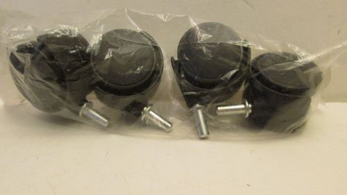 New Set of 4 Plastic Castor Wheels ~ 1.5 Inch Double Wheels