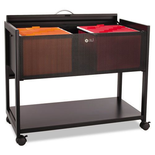 Locking top mobile tub file, one-shelf, 33-1/4w x 17d x 27h, black for sale