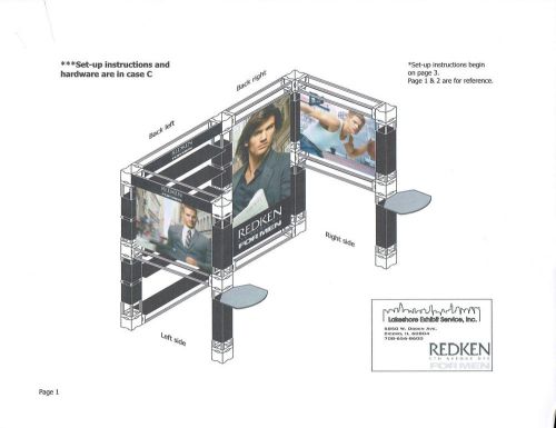 TRADE SHOW EXHIBIT BOOTH DISPLAY TRUSS PORTABLE w/ SHIPPING CASES CONTAINERS!!