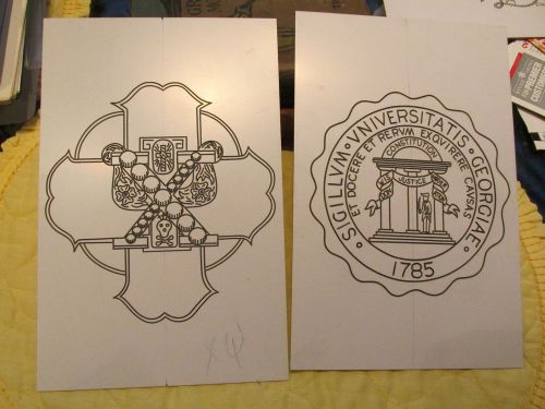 Engraving templates college fraternity chi psi &amp; university of georgia crest for sale