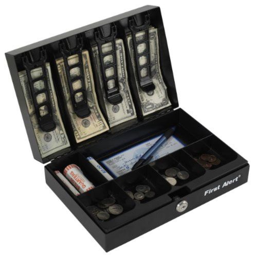 Cash box money tray bill change storage lock church school black cashier change for sale