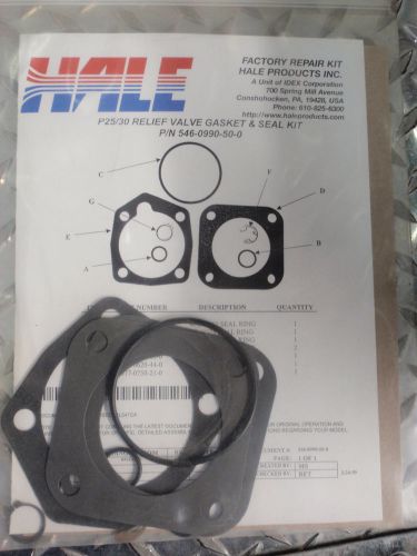 Hale Fire Pump P25/30 Relief Valve Gasket &amp; Seal Kit  p/n 546-0990-05-0