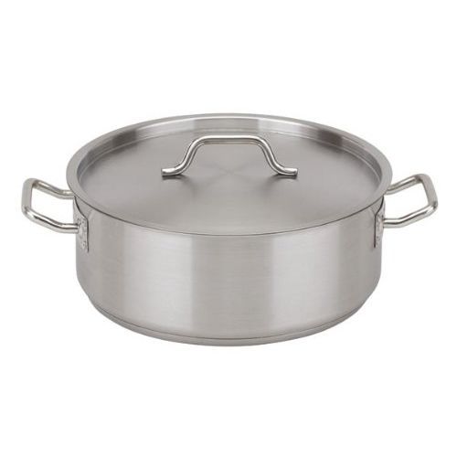 Brazier roy ss braz 15-15 qt stainless steel w/ lid royal industries for sale