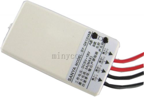 DC 5-18V light control switch Dark sound on delay off light sensor power switch