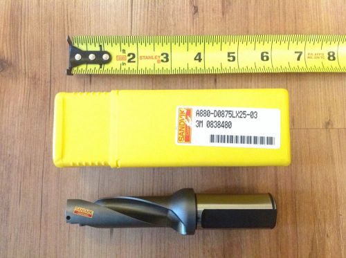 Sandvik coromant corodrill indexable insert drill a880-d0875lx25-03 for sale