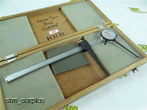 FOWLER PRECISION 2&#034;-12&#034;  INTERNAL DIAL CALIPER GAGE W FITTED CASE .001&#034;