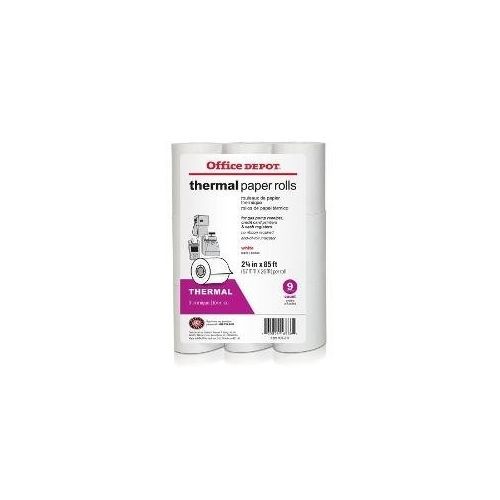 Office depot brand thermal paper rolls 2 1/4in x 85ft white pack of 3e home for sale