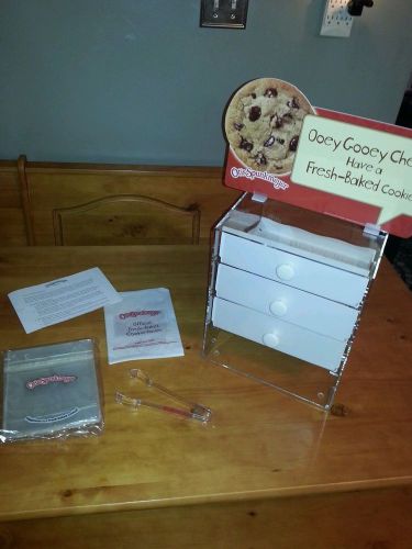 Brand new Otis Spunkmeyer 3 white drawer display case with extras!!!