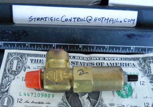 HOKE 651-4L-4B BRASS 1/4&#034; npt PRESSURE RELIEF FLOW CONTROL (?) VALVE  *NOS*