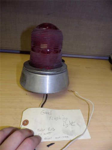 Edwards Adapta beacon Rotating Strobe Red Light Signal Light round top P25