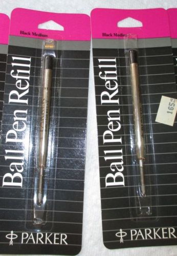 2 Parker Ballpoint Refills, Black Medium 30316 Hard To Find!