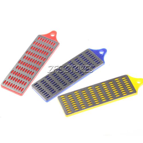 3 x Diamond coated Sharpening Stones Plastic Backed