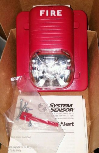 System Sensor S1224MC Fire Alarm Strobe Wall Mount 12v 24v RED