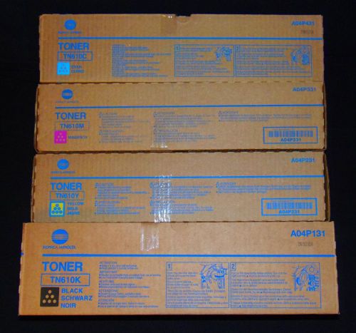 KONICA MINOLTA BIZHUB C6500 OEM TONER SET OF 4: TN610C, TN610Y , TN610M, TN610K