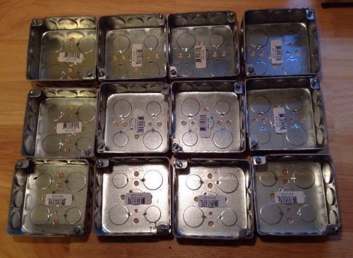 12ct Lot Steel City 52151 1/2 3/4 Square Box Drawn, Steel, 4&#034; x 1-1/2&#034; NEW