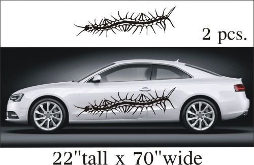 2x four wheeler sets of 2 pcs. centipede car truck vinyl sticker decal art -1877 for sale