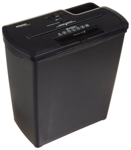 AmazonBasics 8-Sheet Strip-Cut Paper/CD/Credit Card Shredder with Basket, New