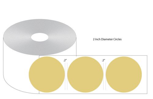 80 2&#034; round seals labels notary gold-silver foil/ clear pet fluorescent white for sale