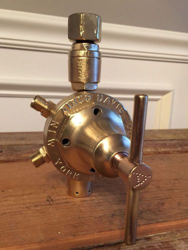 Vintage DAVID BOURNONVILLE NEW YORK Brass Copper Welding Regulator, Steam Punk