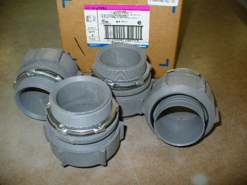 Carflex Liquid tight straight fitting. 2&#034; Carlon LT43J. LOT OF 4 FITTINGS