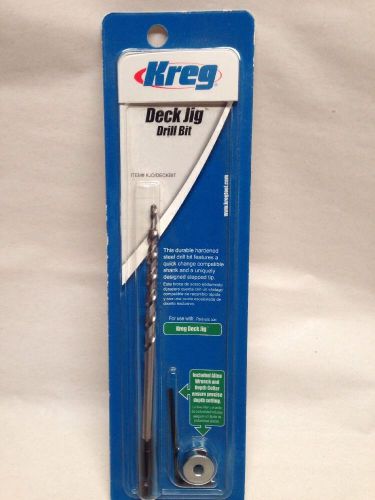 KREG KJD/DECKBIT Deck Jig Drill Bit, Depth Collar and Allen Wrench New