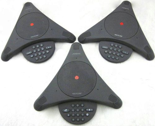 3 x Mixed Polycom Conference Phones (2) SoundStation (1) SoundStation EX Tested