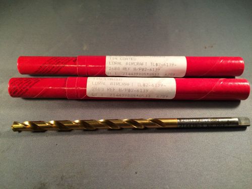 NIB Loral Aircraft Drill 6.8mm Tanged with Tin Coat, Cleveland Twist Drill