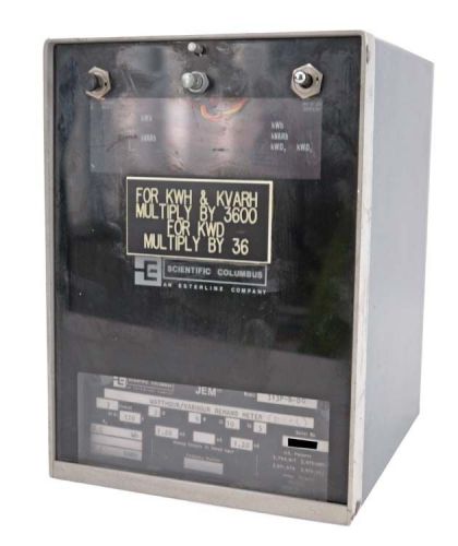 Scientific Columbus 313P-R-D Industrial KWH VARH Watthour Varhour Demand Meter