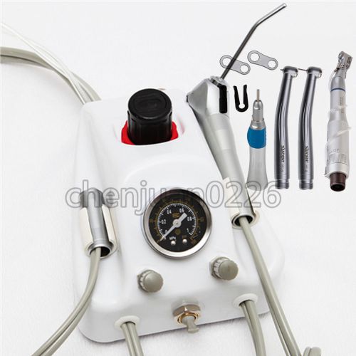 Dental Turbine Unit w/ 3 way Water Syringe + High Low speed handpiece Kit 2 Hole