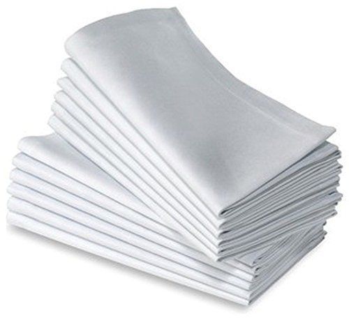 20x20 Square Polyester White Napkins, Wedding, Dinner, Bridal, Baby Party Events