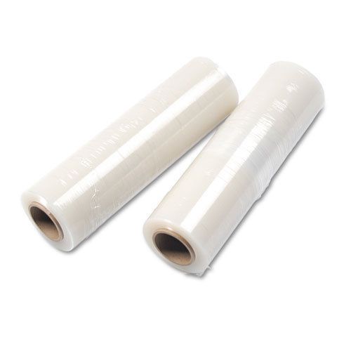 2 Rolls Hand Stretch Wrap 17 Inch x 1500 Feet x 65 Gauge Heavily prestretched