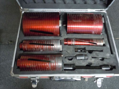 Dart DCD Spiral 9 Piece Dry Diamond Core Drill Kit 38mm 52mm 65mm 117mm 127mm