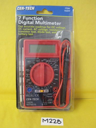 Cen-Tech AC DC MULTIMETER DIGITAL VOLTMETER WITH 9V BATTERY INCLUDED