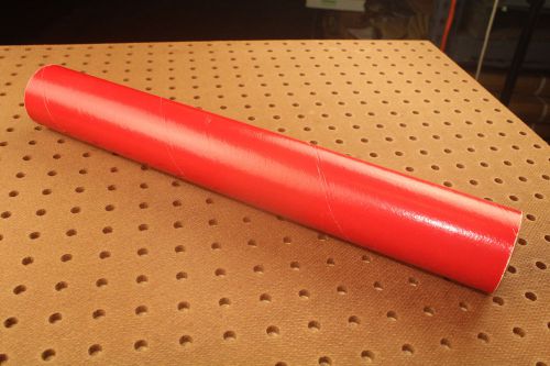 2&#034; X 15&#034; X 0.125&#034; RED CARDBOARD SHIPPING MAILING TUBE WITH END CAPS