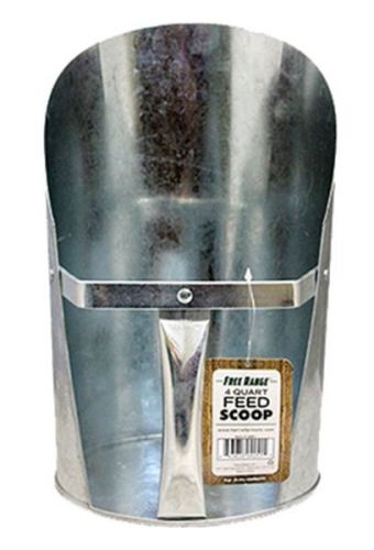 4 Quart Galvanized Grain Feed Scoop - NEW