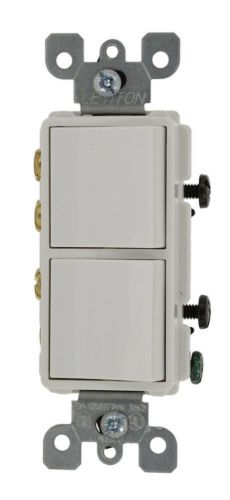 Leviton 5640-w 20 amp 120/277 volt decora brand style 3-way / 3-way ac combin... for sale