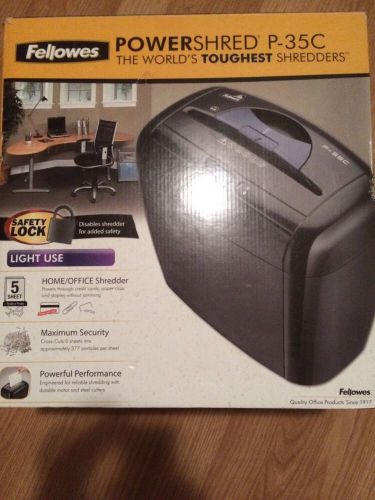 FELLOWES 3213501 P-35C Powershred 5-Sheet Shredder